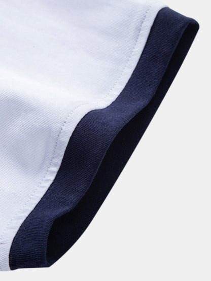 Relax Fit Contrast Cotton Polo & Cotton Drawstring 7" Shorts