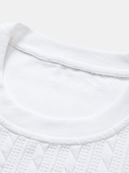 Relax Fit Twisted Jacquard T-Shirt