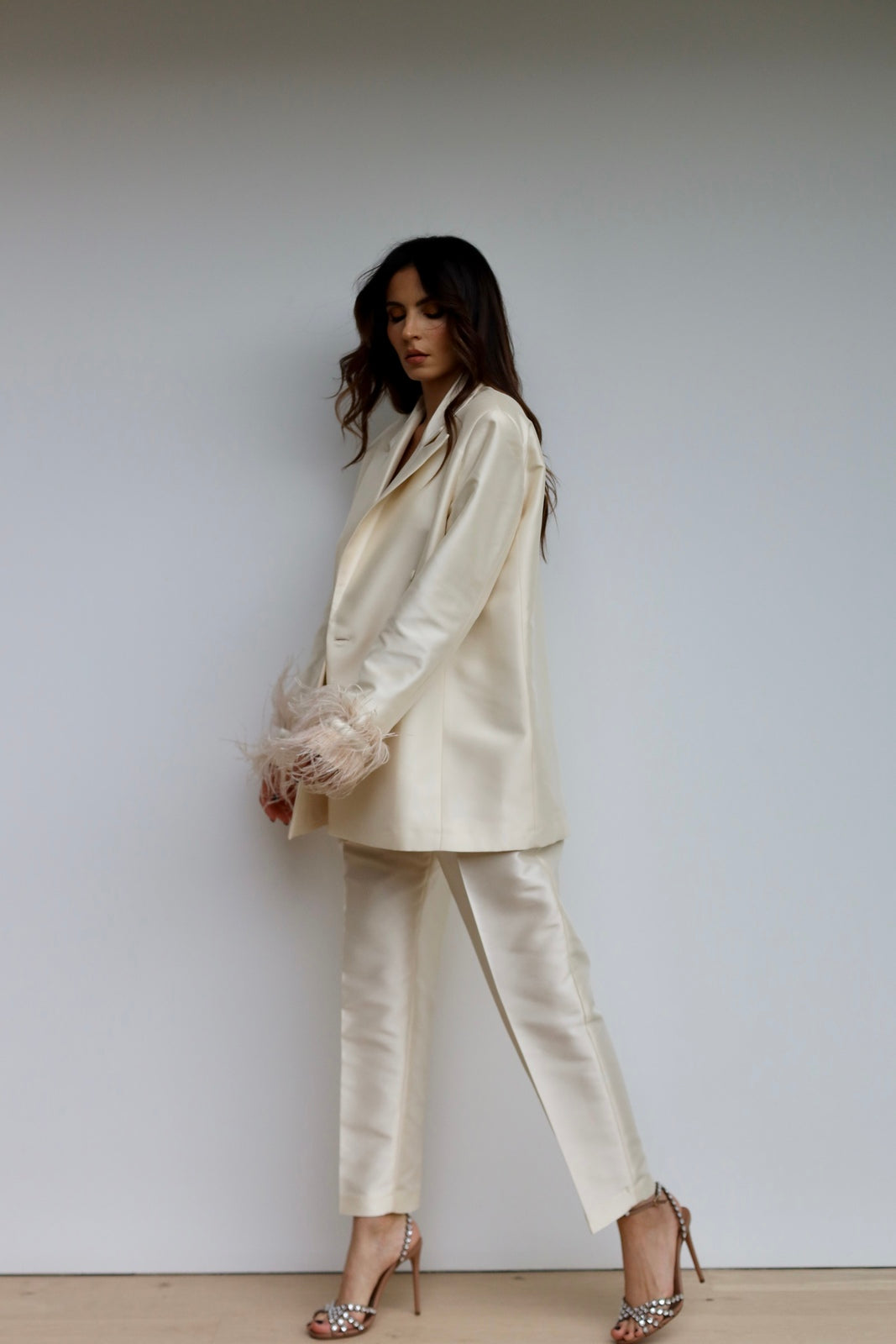 Structured Pearl Trousers 🤍