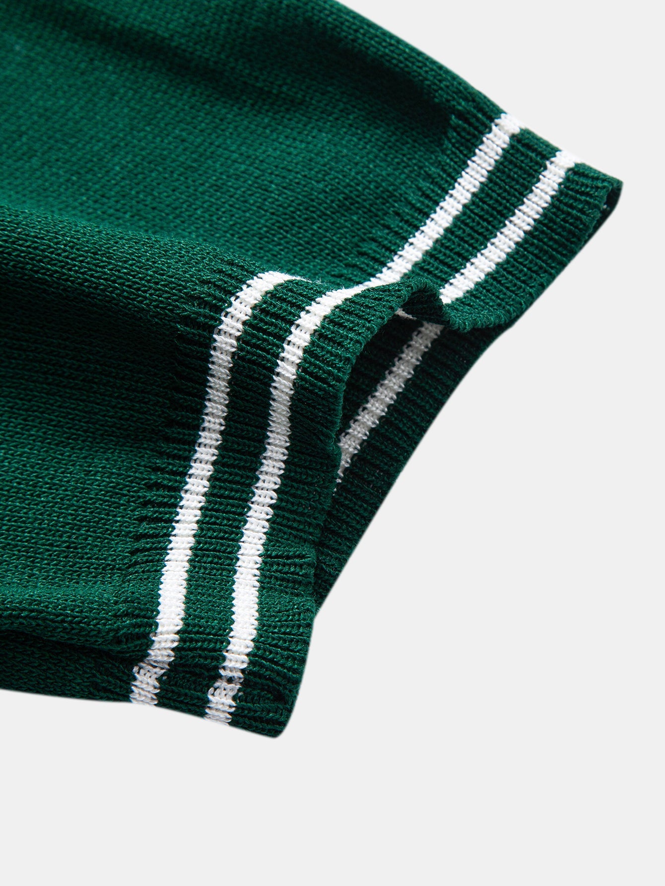 Contrast Trim Twisted Jacquard Knit Polo