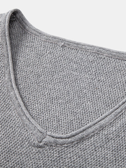 V-Neck Knit T-Shirt