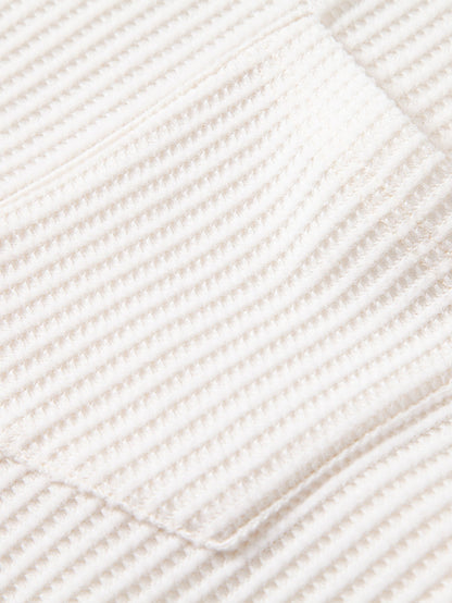 Contrast Waffle T-Shirt With Pocket & Drawstring Knitted Waffle Pants