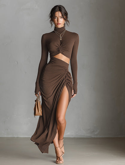 Knitted Stretch Long Sleeve Dress