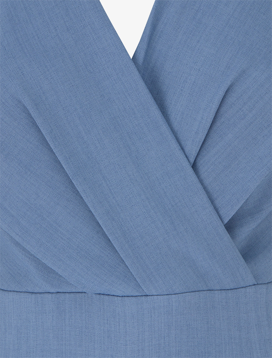 Ruimvallende combinatie met open rug - Blauw