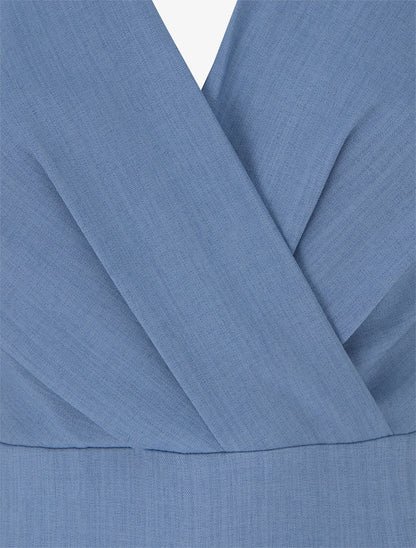 Ruimvallende combinatie met open rug - Blauw