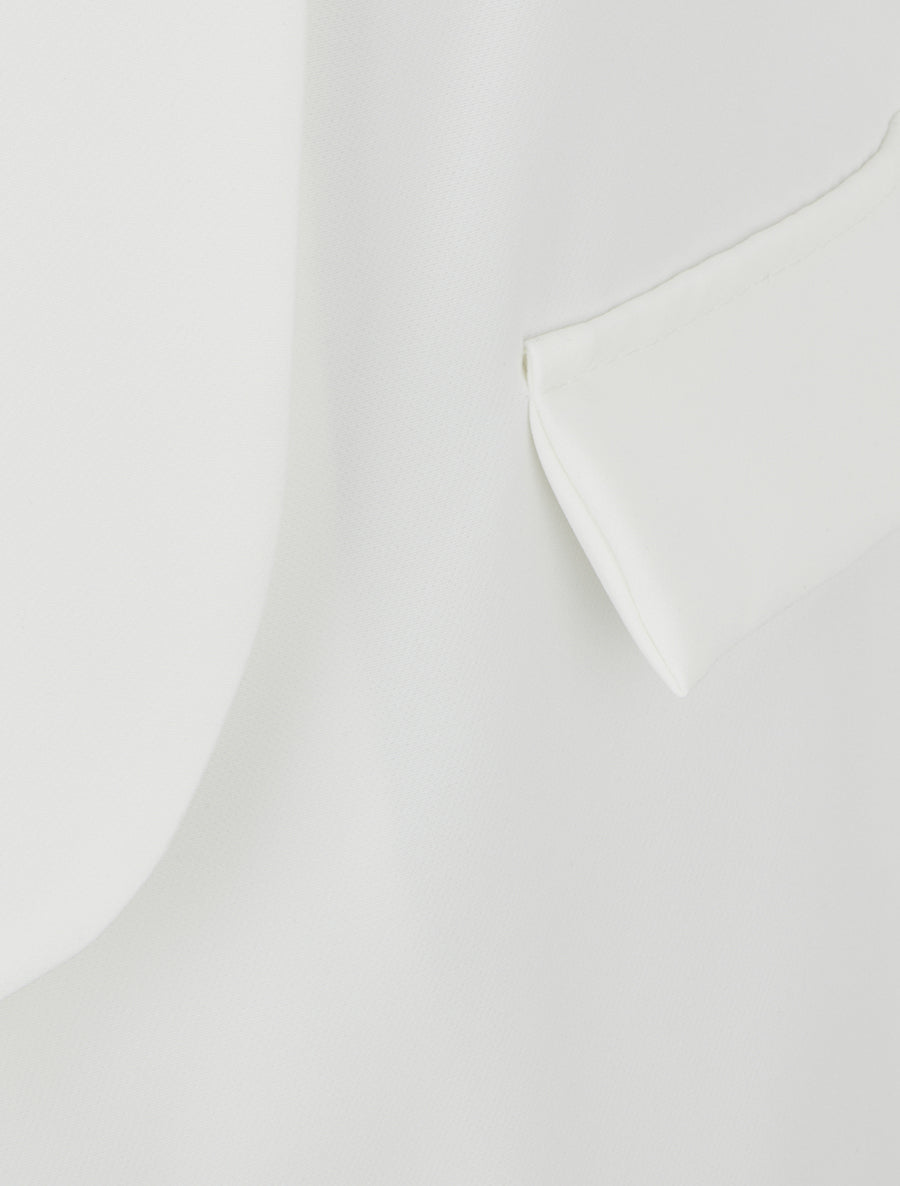 Effen blazer met lange mouwen - Wit