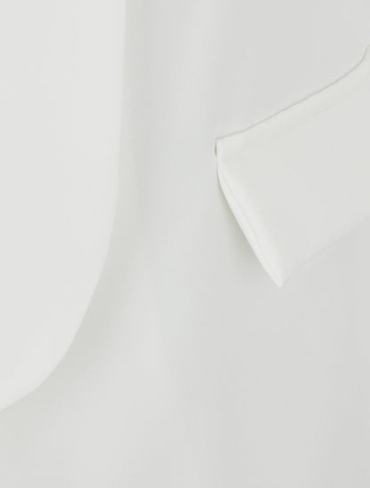 Effen blazer met lange mouwen - Wit
