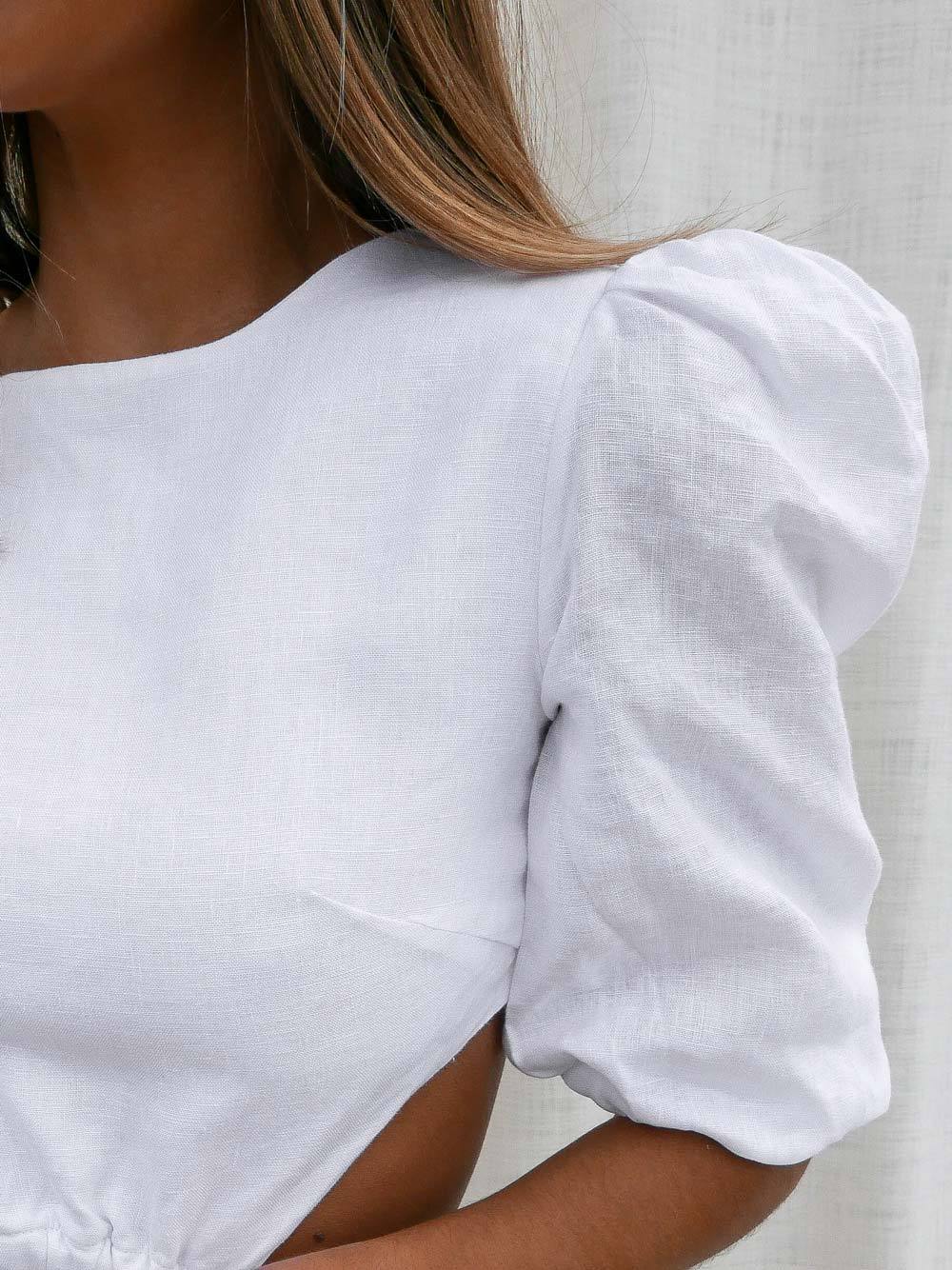White Linen Jumpsuit