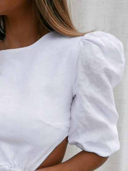White Linen Jumpsuit