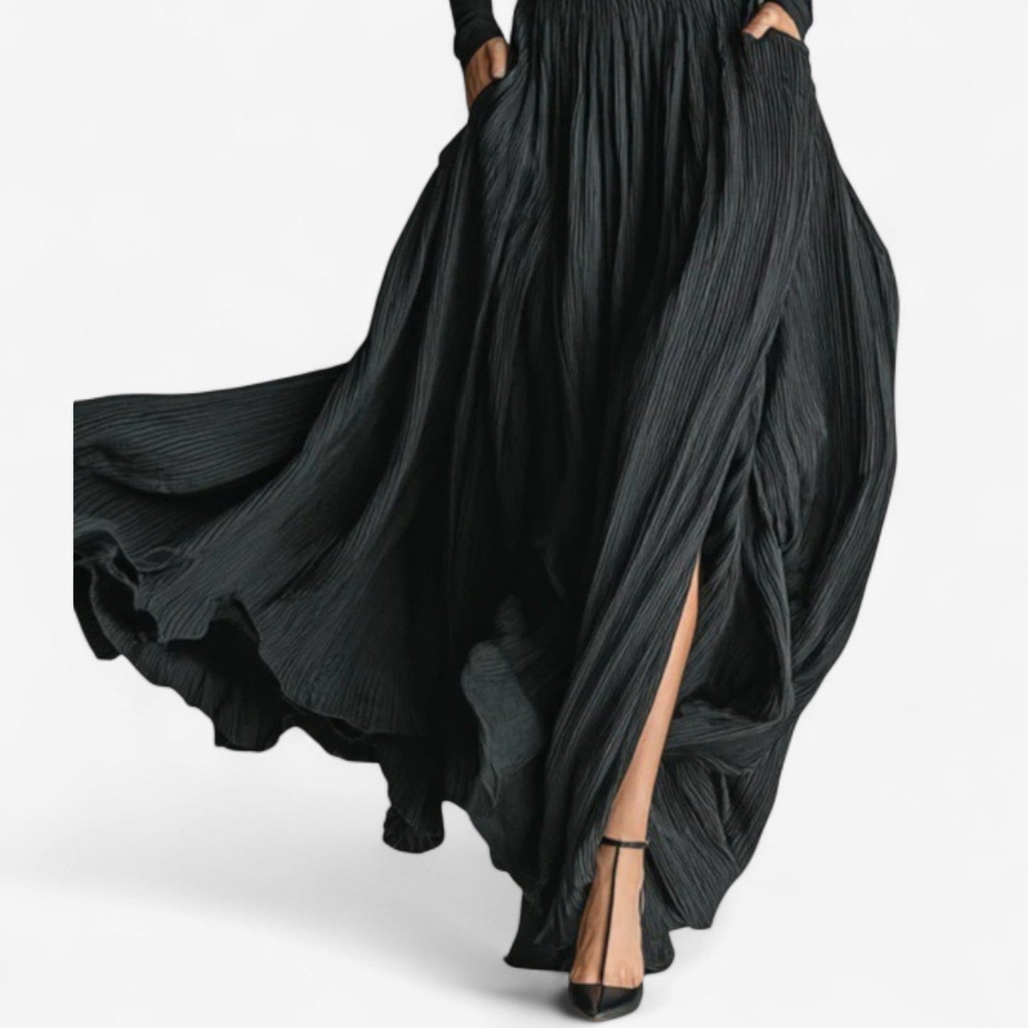 Alessia| Vestido maxi de cintura alta