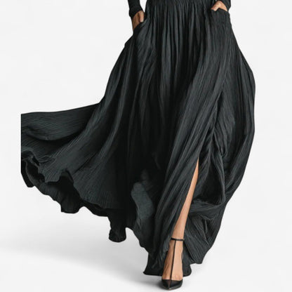 Alessia| Vestido maxi de cintura alta