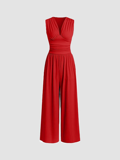 Serena – Tuta elegante senza maniche e pantaloni larghi