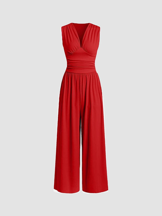 Serena – Tuta elegante senza maniche e pantaloni larghi