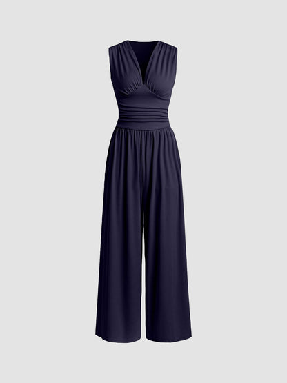 Serena – Tuta elegante senza maniche e pantaloni larghi