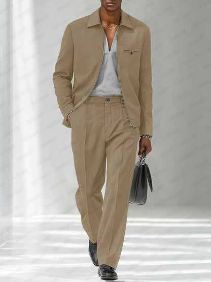 Modern Fashion Thin Jacket Pants Set