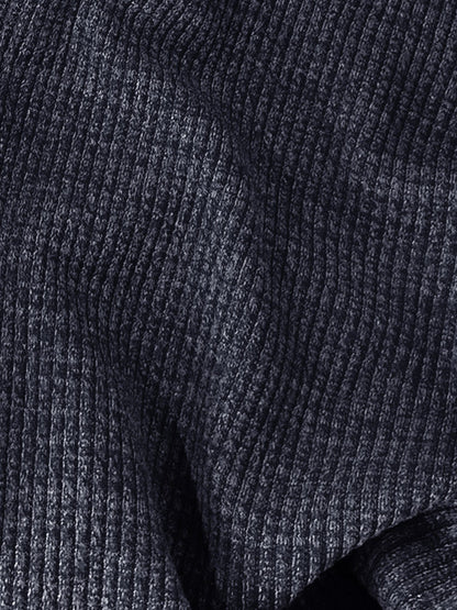Minimalism Turtleneck Scarf-Decorated Knit Undershirt