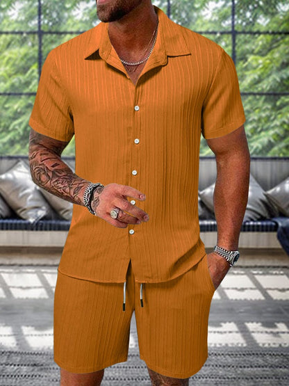 Leisure Textured Shirt Set