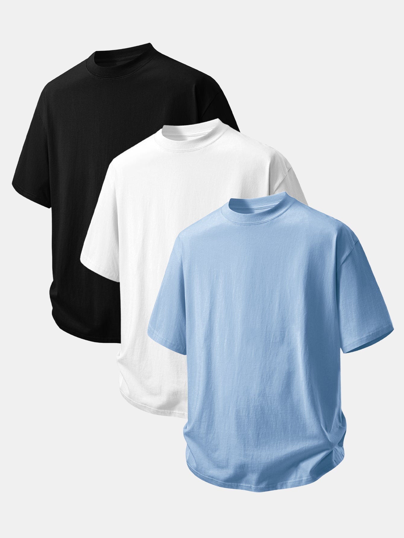 3 Pieces Relax Fit Cotton T-Shirt