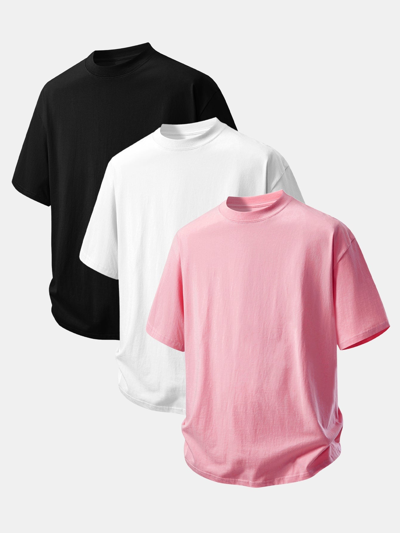 3 Pieces Relax Fit Cotton T-Shirt