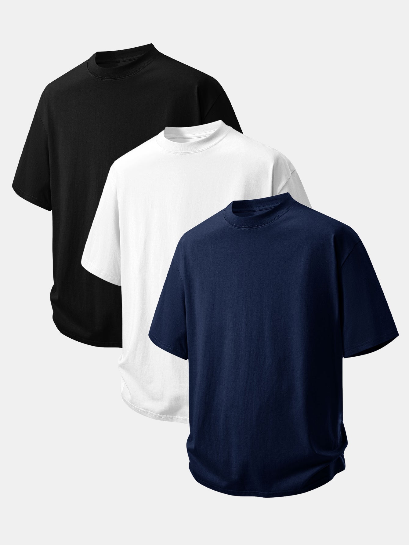 3 Pieces Relax Fit Cotton T-Shirt