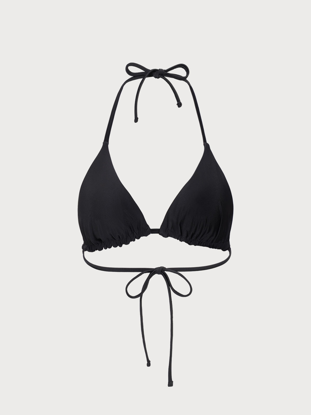 Black Reversible Floral Halter Bikini Top