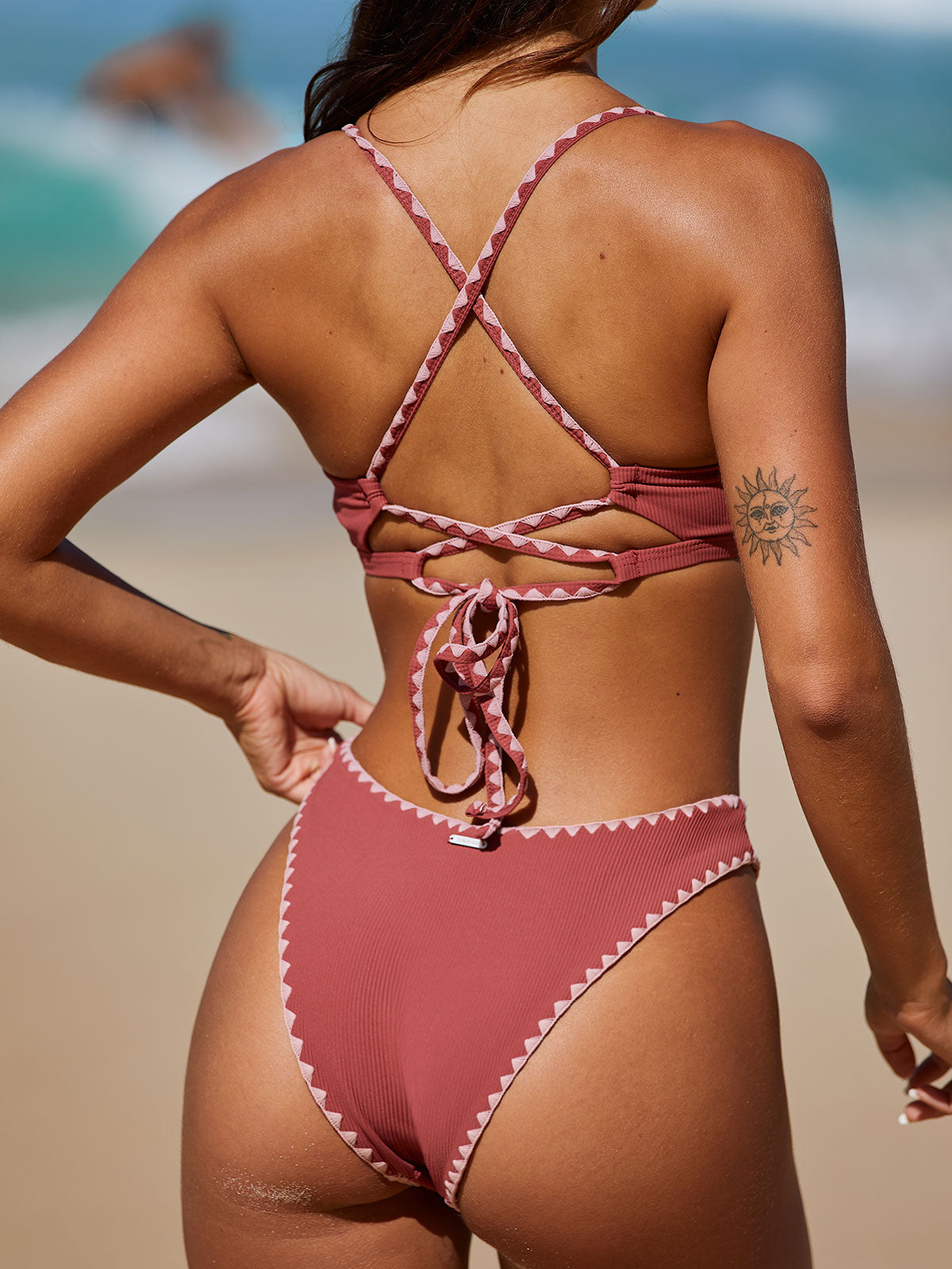 Contrast Stitch Bikini Bottom