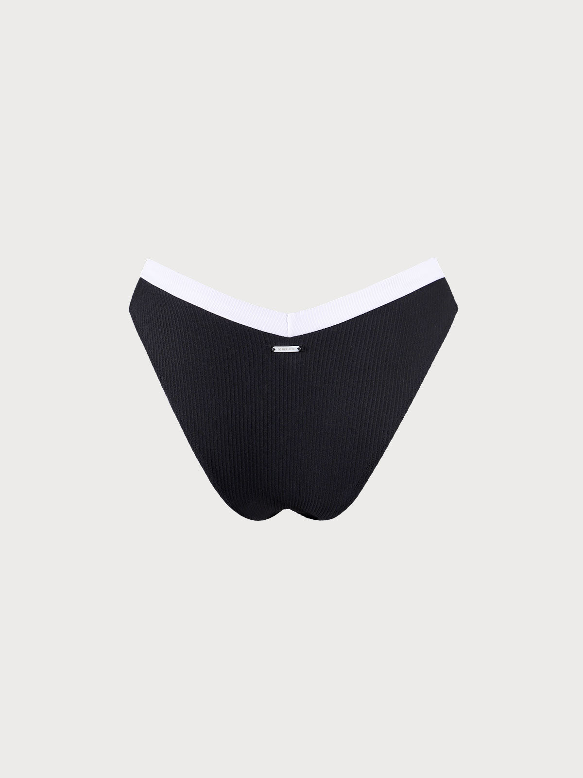 Contrast Trim V-Cut Bikini Bottom