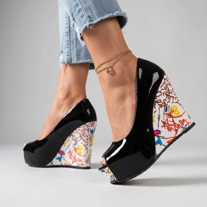 Cynthia Artistic Wedge Heels