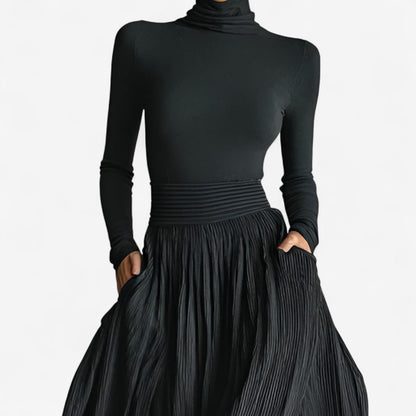 Alessia| Vestido maxi de cintura alta