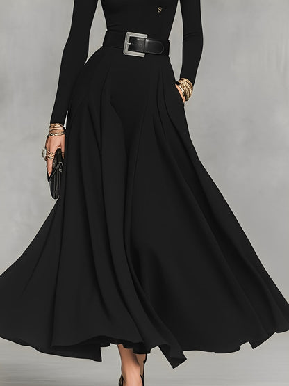 Black Knit High Neck Button Detail Maxi Dress
