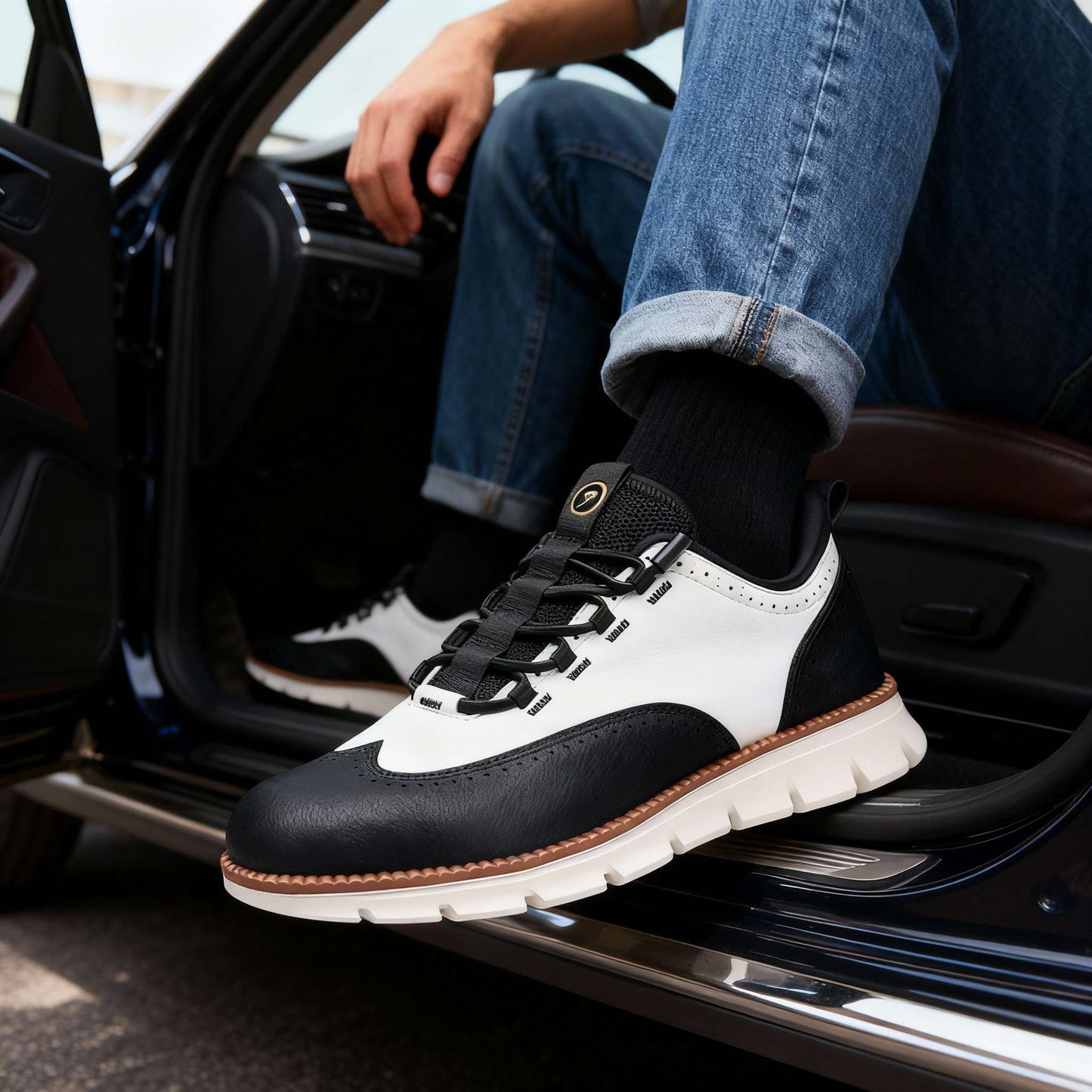 Brandon Brogue Leather Sneakers