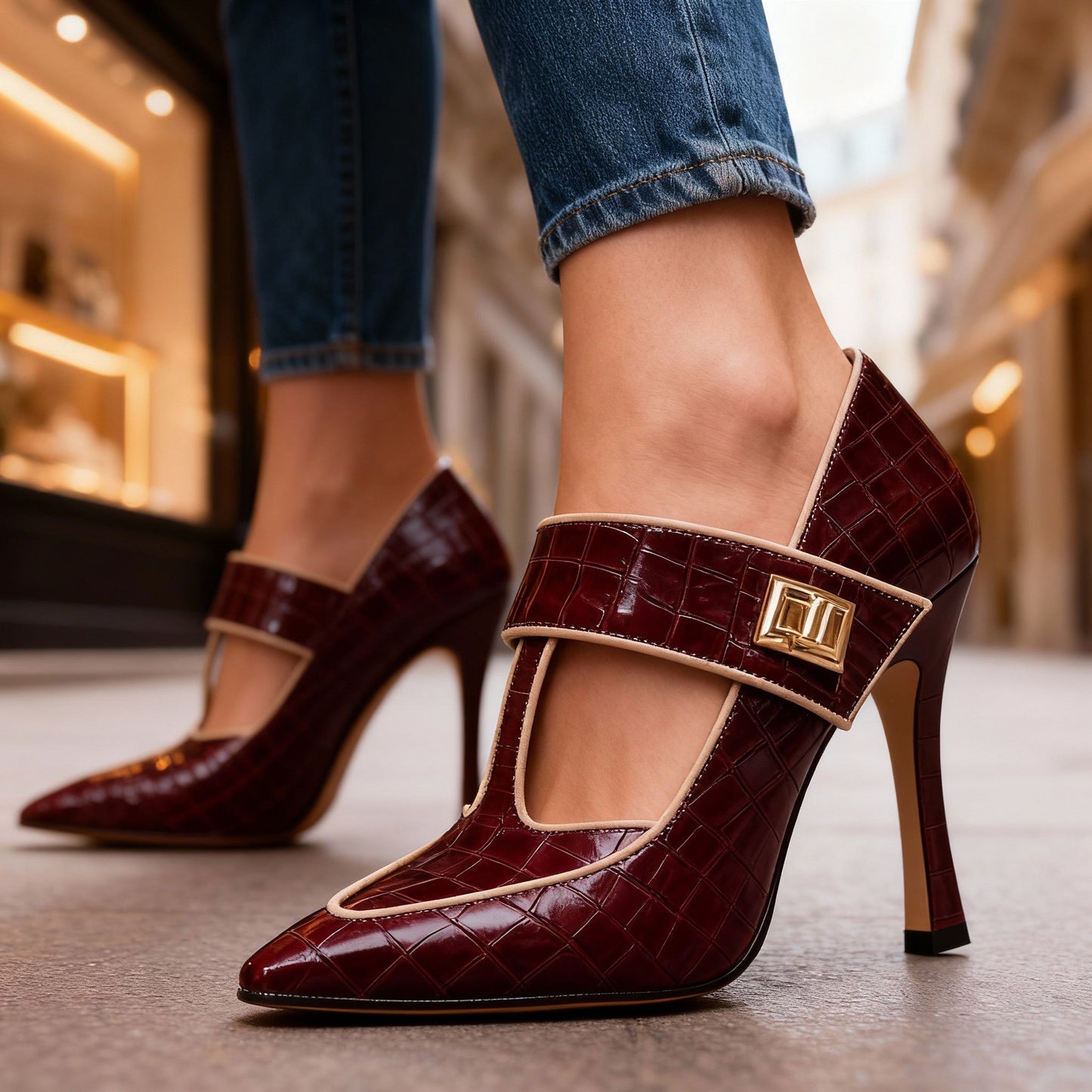 Whitney T-Strap Heels