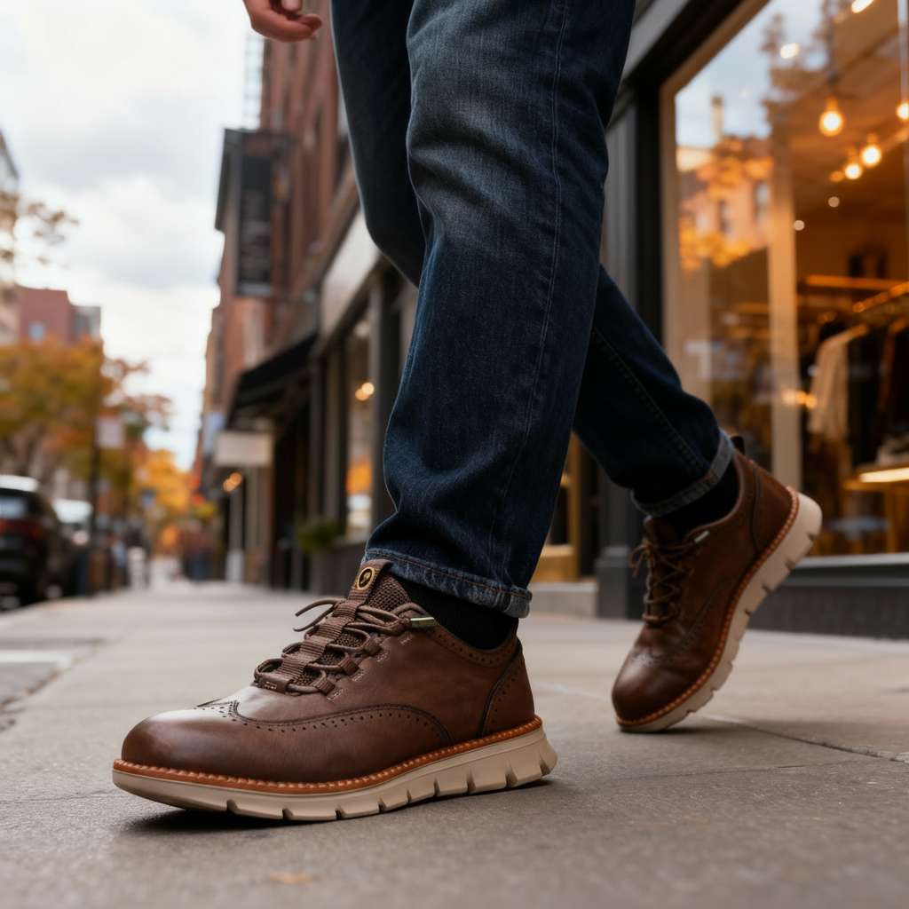 Brandon Brogue Leather Sneakers