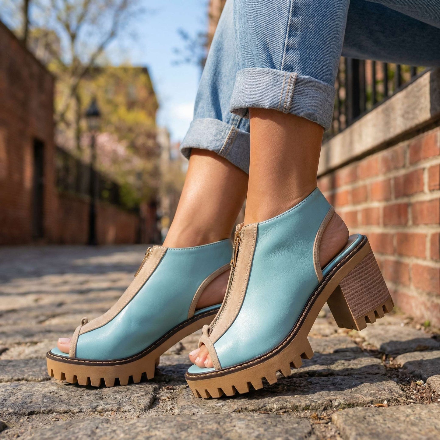 Savannah Zipper Heels