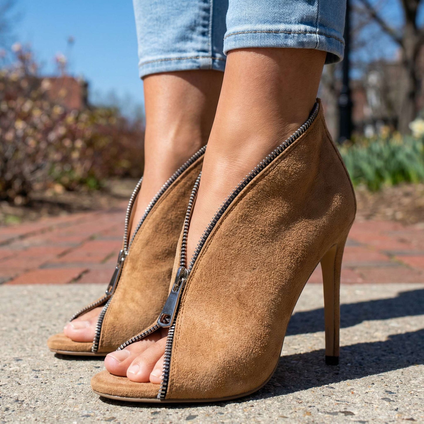 Serena Zipper Heels