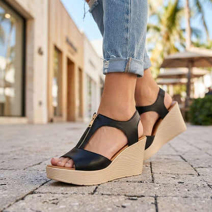 Evalyn Zipper Heels