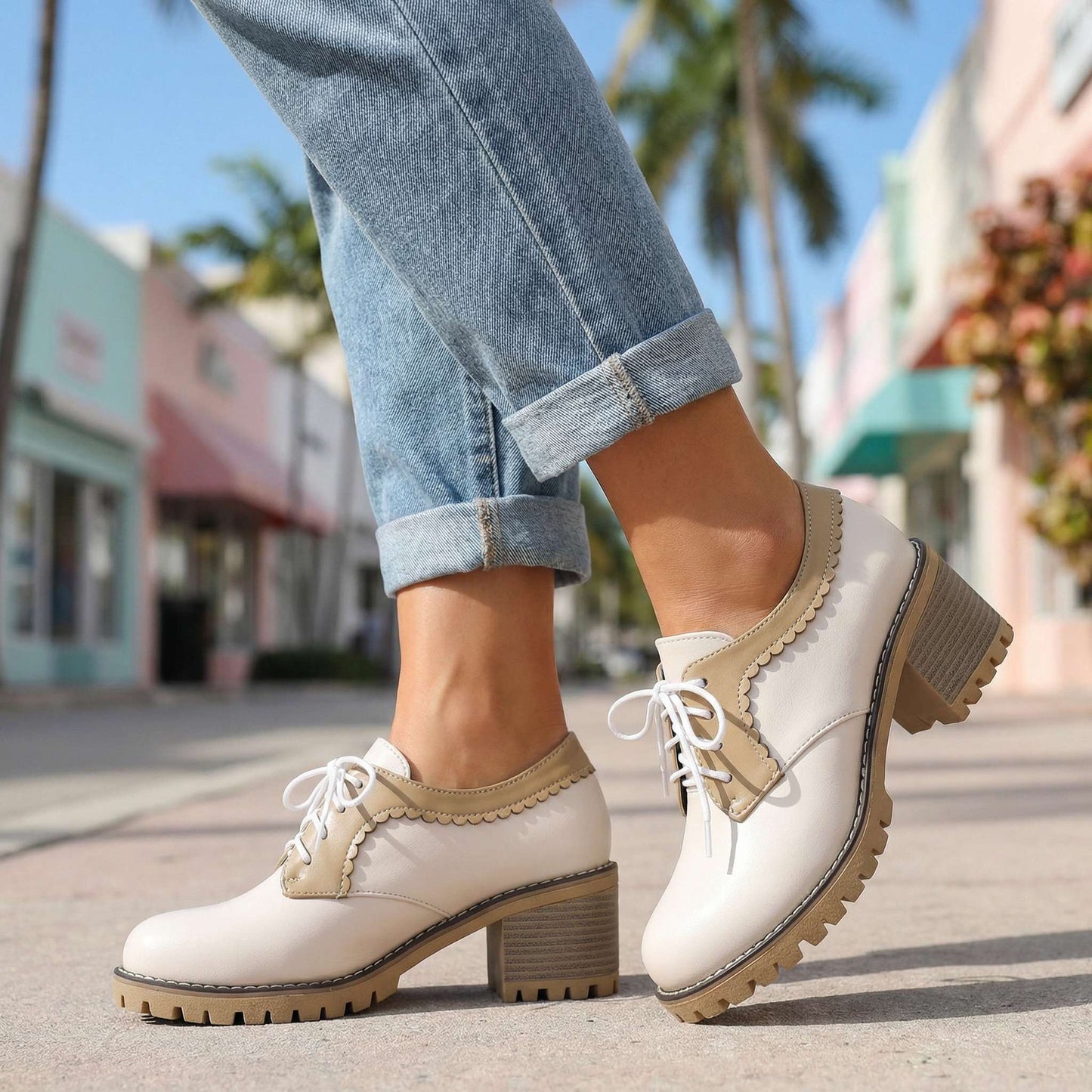 Ashley Lace-Up Heels