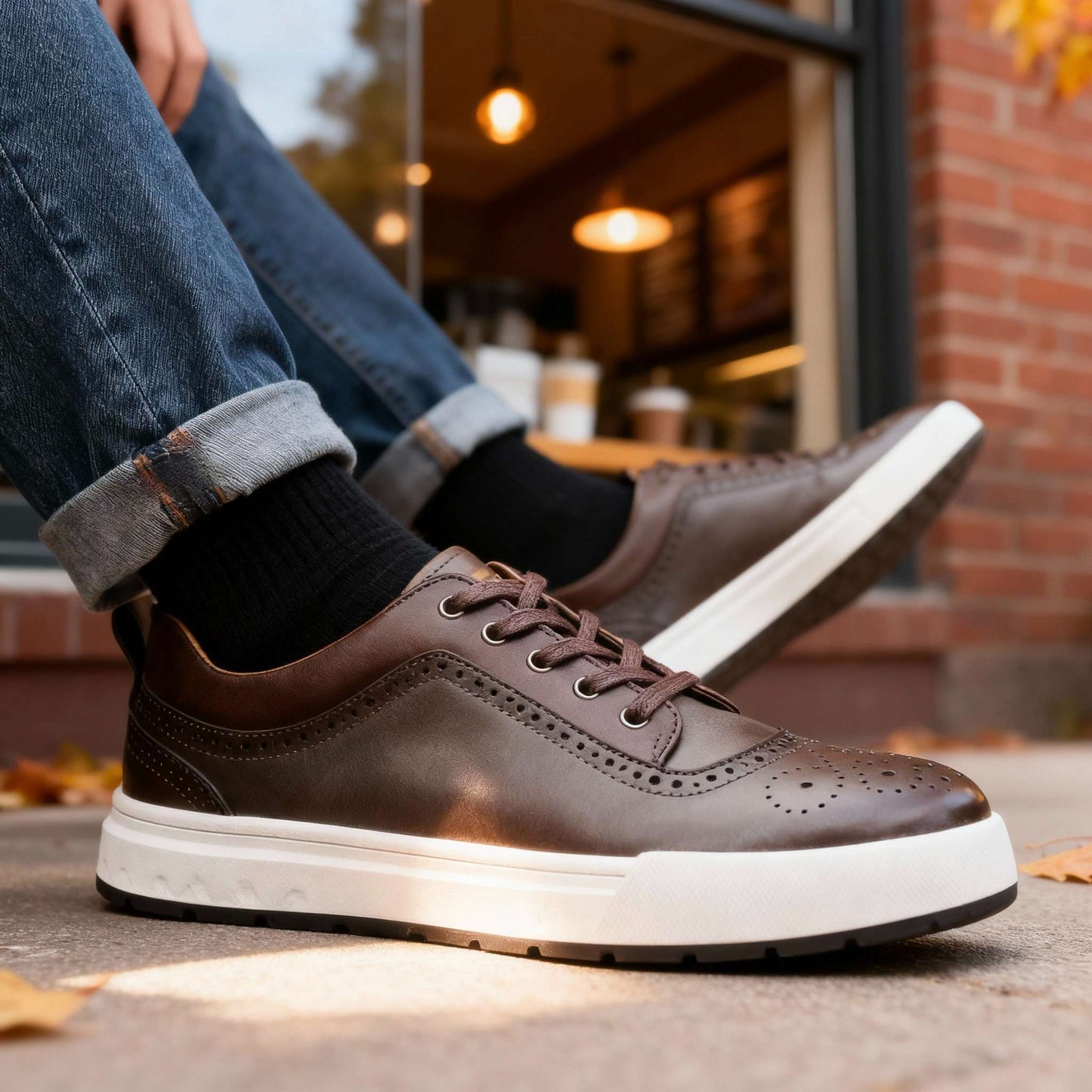Brandon Mark Leather Sneakers