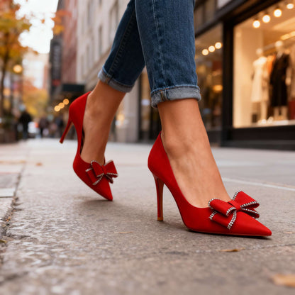 Natalia Stiletto Bow Heels
