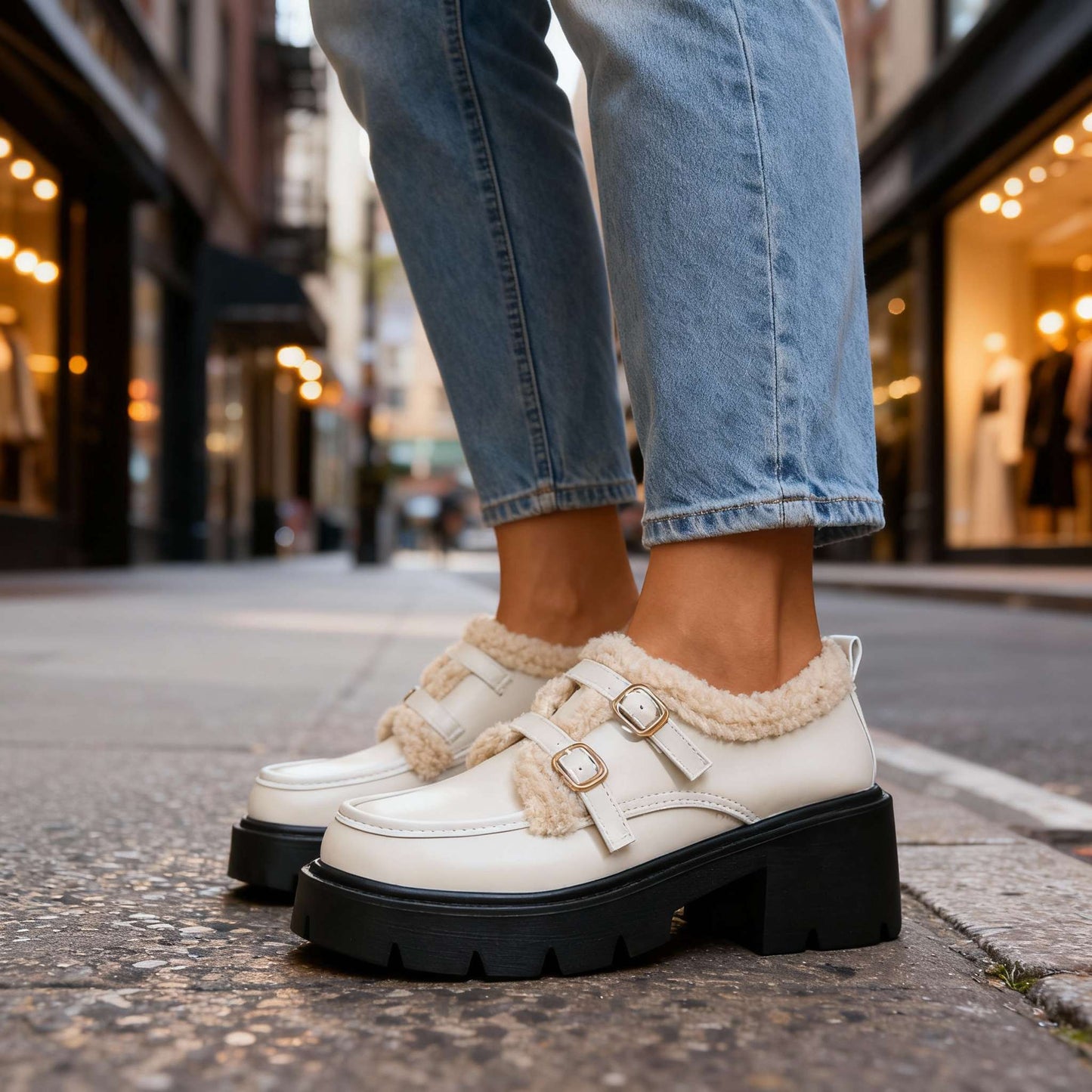 Brianna Sherpa Lined Loafers