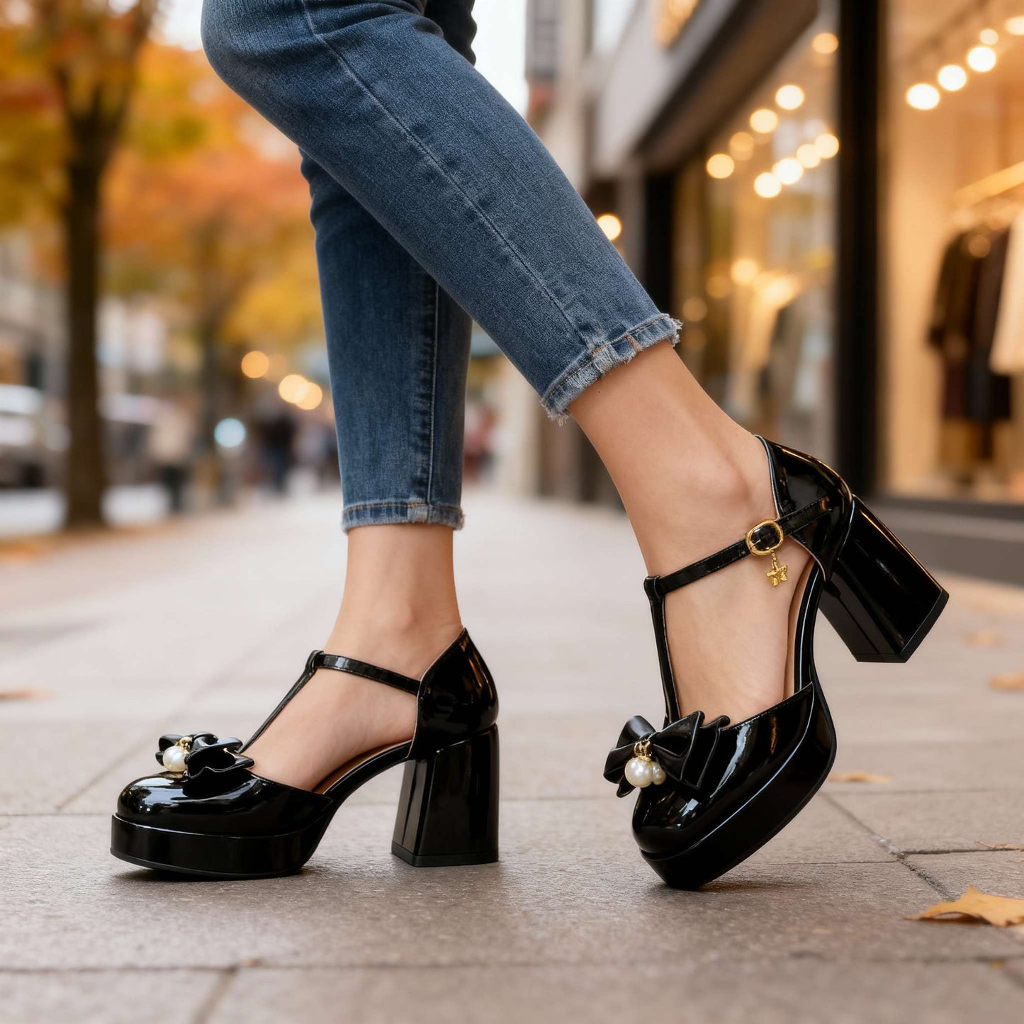 Estelle Bow Pearl Heels