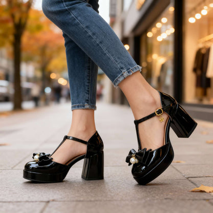 Estelle Bow Pearl Heels
