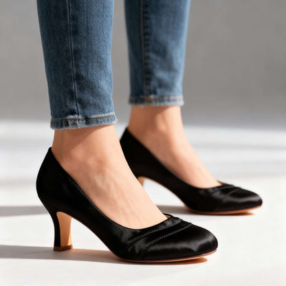 Diana Silk Heels