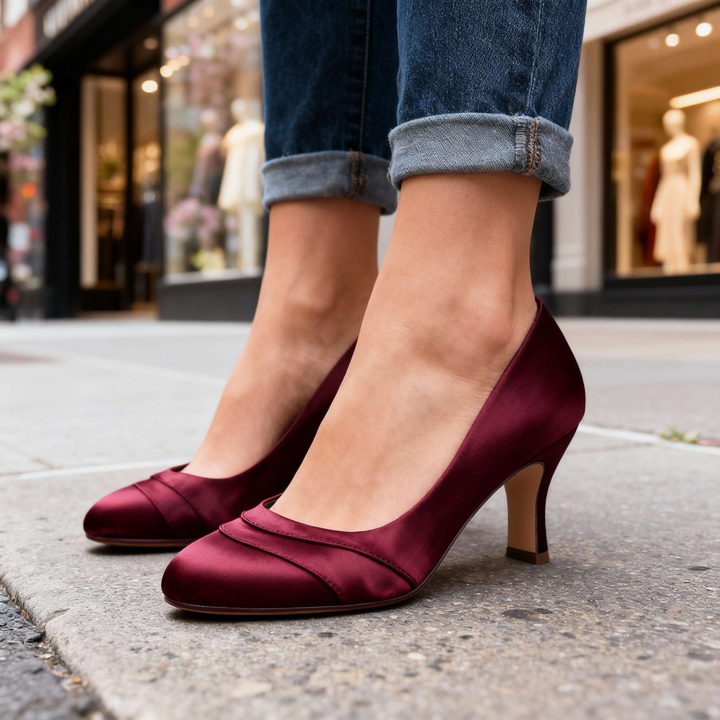 Diana Silk Heels