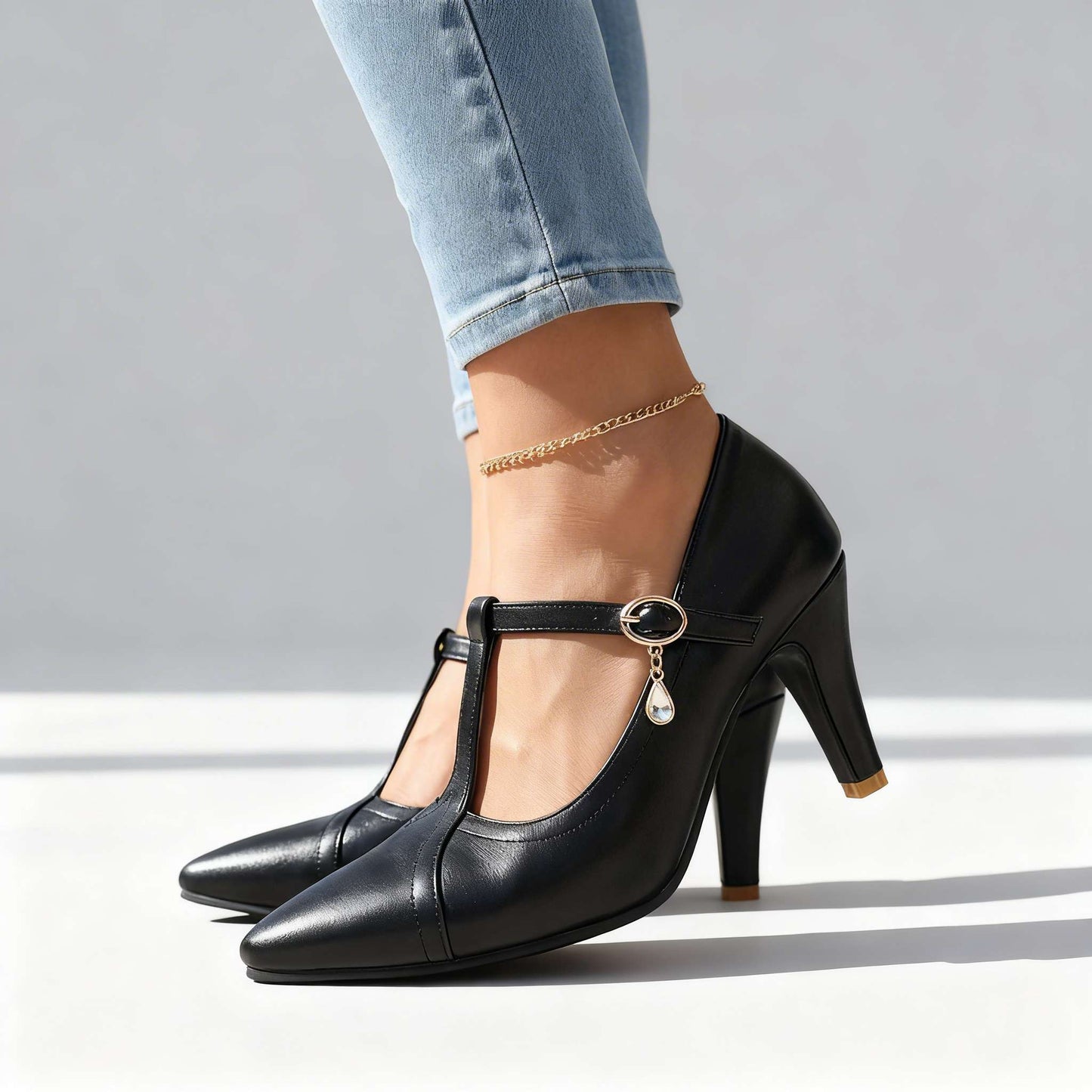 Victoria T-Strap Mary Jane Heel