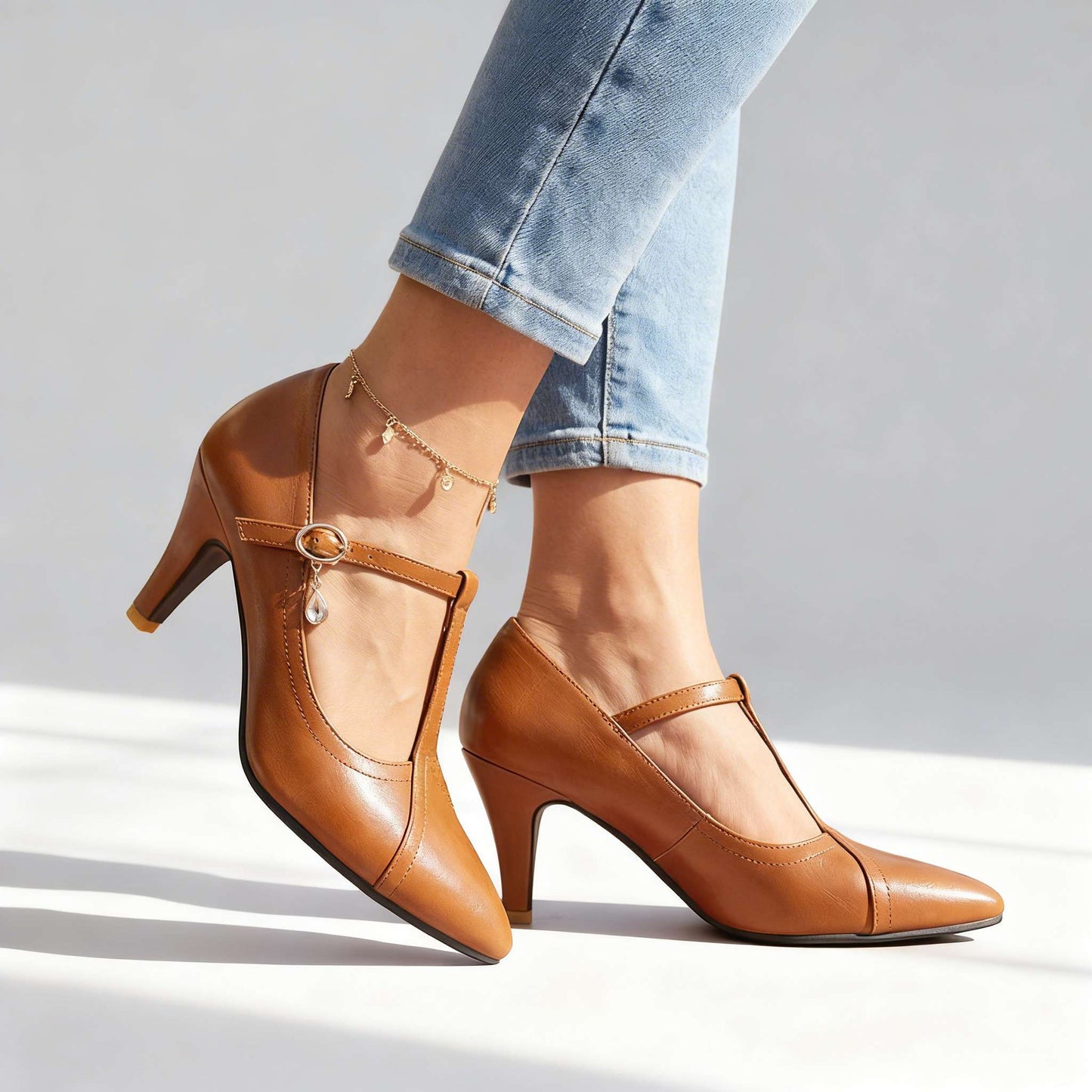 Victoria T-Strap Mary Jane Heel