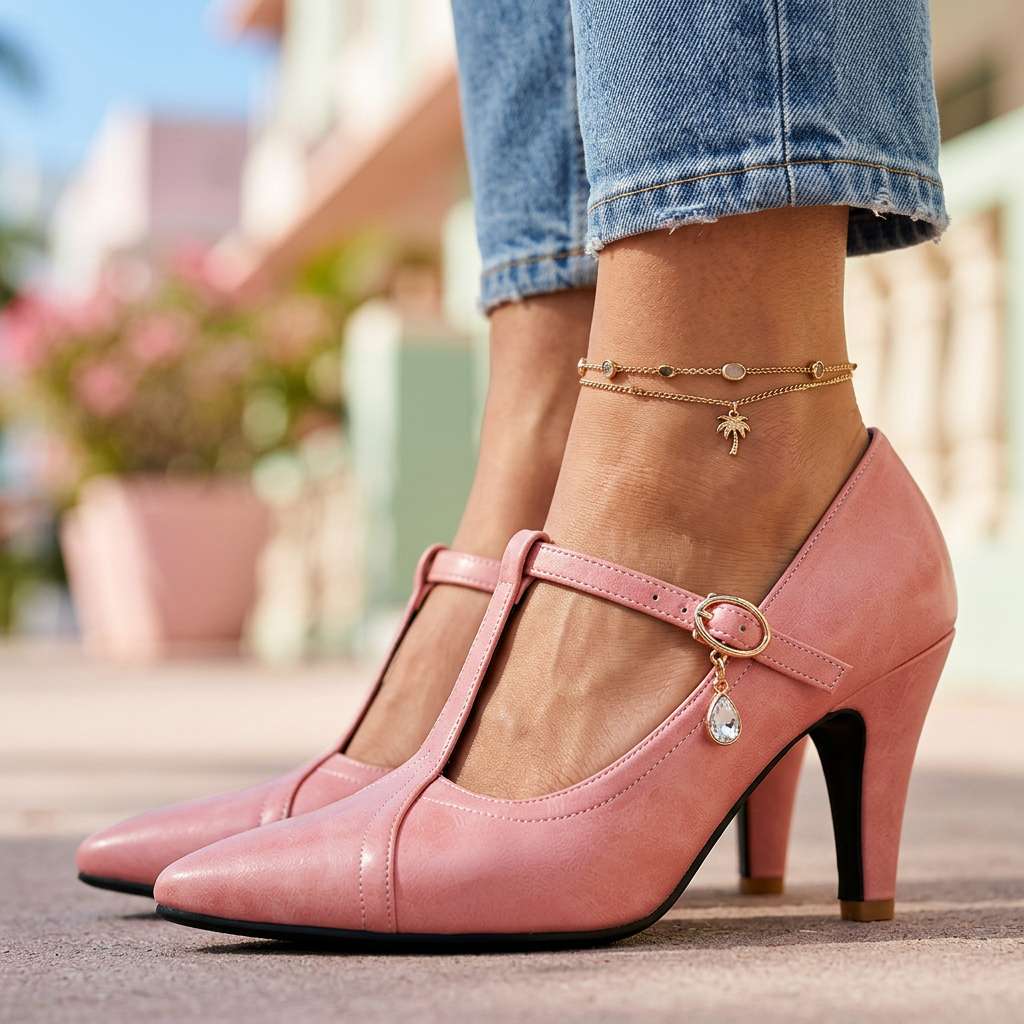 Victoria T-Strap Mary Jane Heel