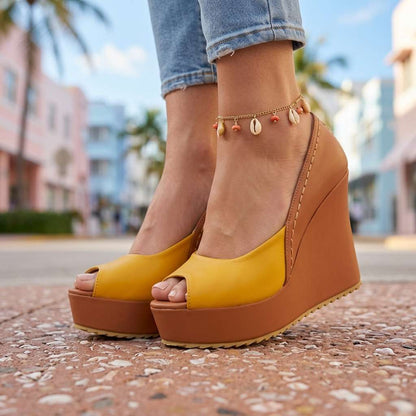 Lola Taylor Open Toe Wedges