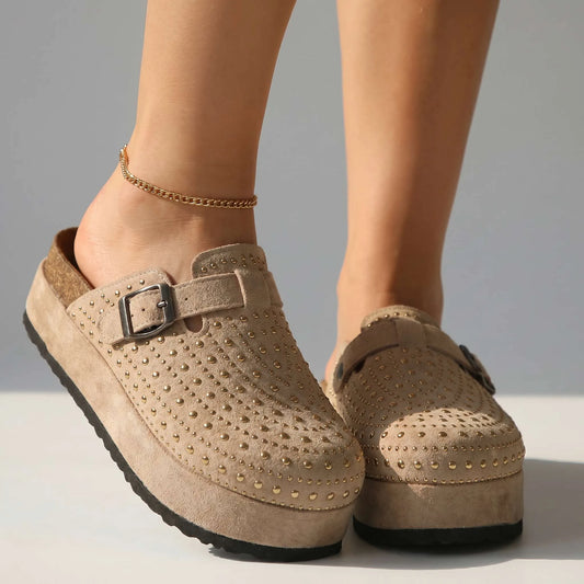 Helena Studded Platform Clogs