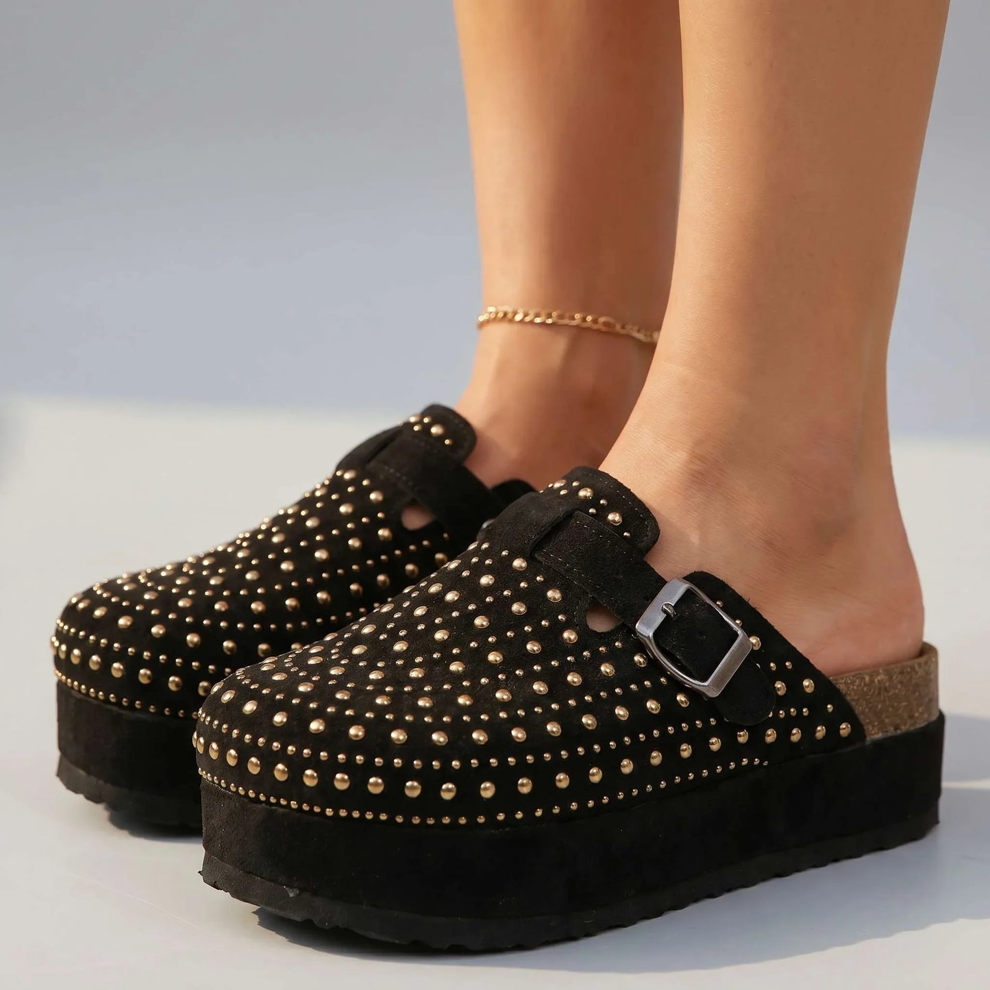 Helena Studded Platform Clogs